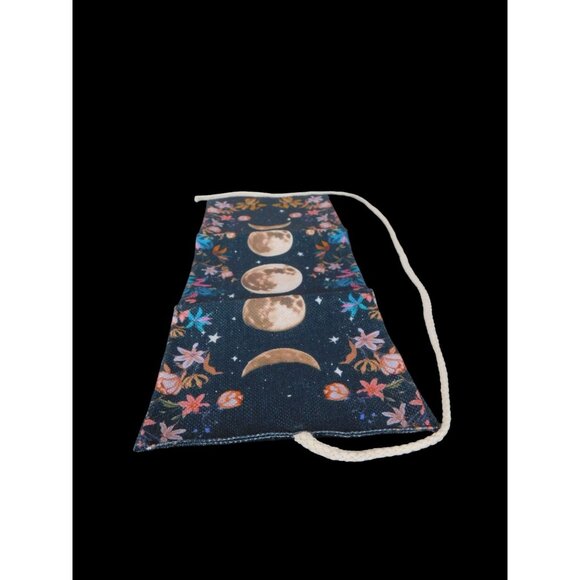 Celestial Moon Floral Tarot Card Holder Trifold Cord - Picture 11 of 13